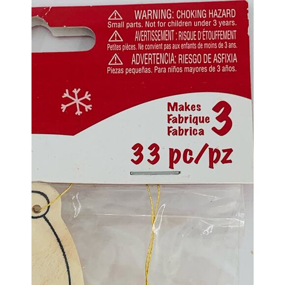 Wood Oranament Decorating Kit Creatology 3 Piece Set Sock Monkey Owl Elf Markers - Picture 2 of 9